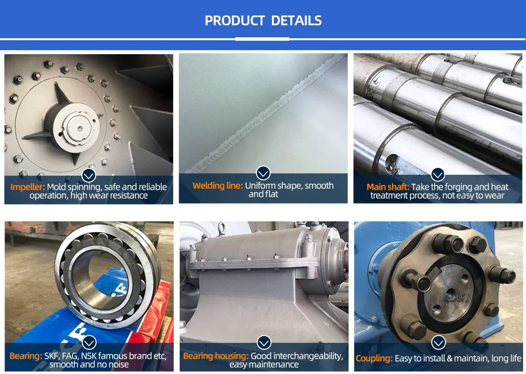 Elektrolichtbogenofen-Abluftreinigungs-Zentrifugalgebläse Saugzuggebläse der Baureihe 5-12 1